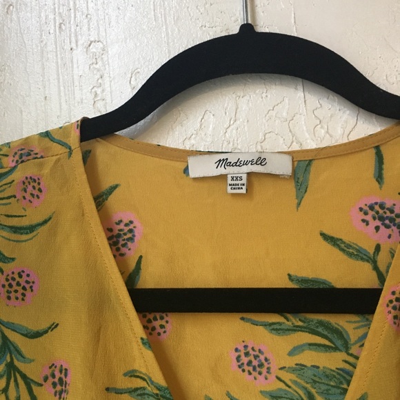 Madewell Silk Side-Tie Wrap Top - Picture 8 of 9